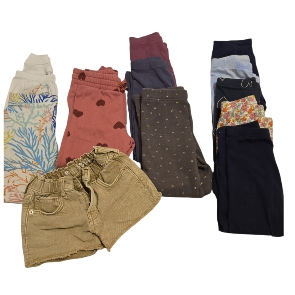 Leggings /Pants/ Shorts Bundle Gap, OLD NAVY, H&M Little Girls Size S  6/7